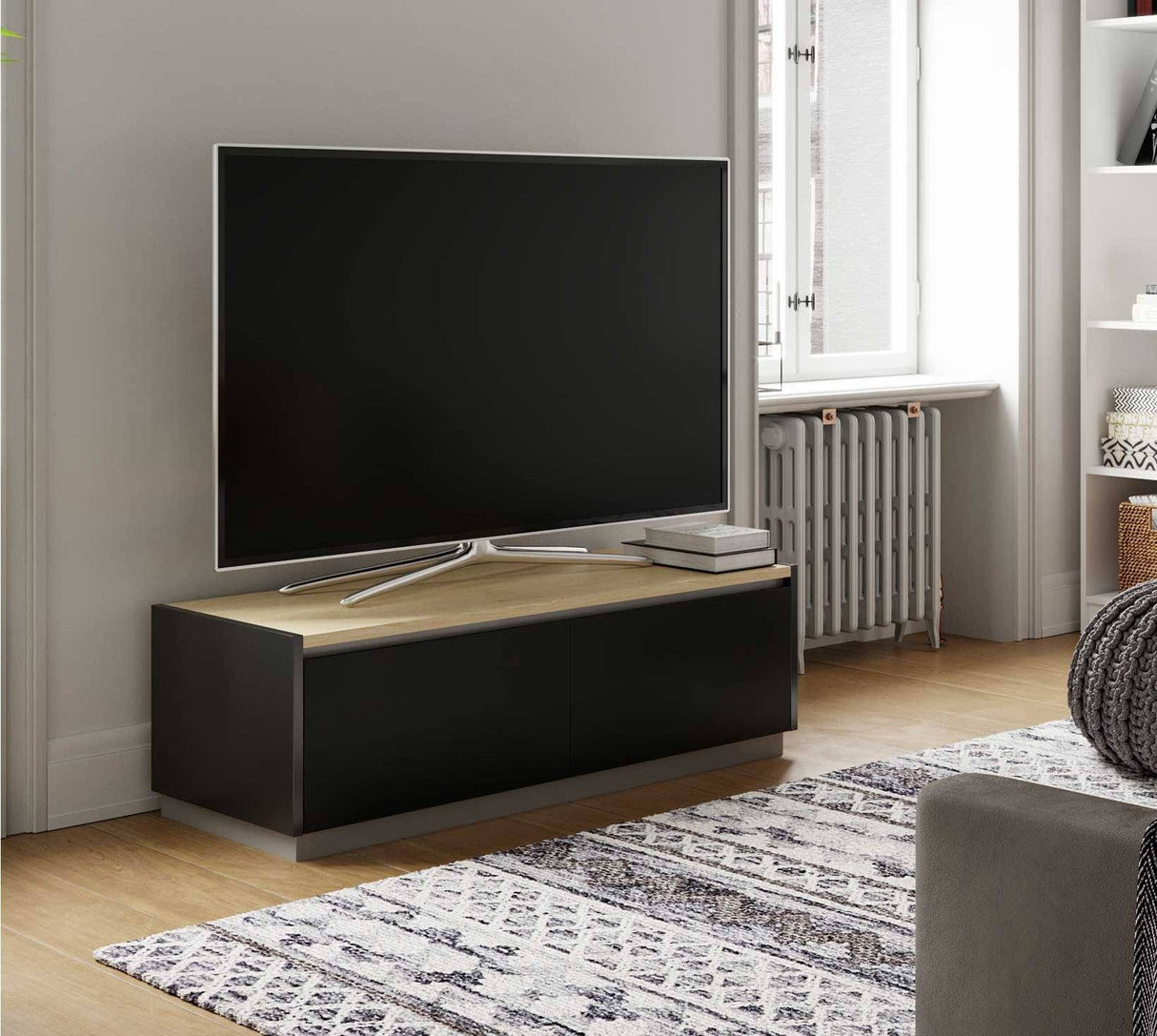 Alphason Horizon TV Cabinet with Oak/Walnut Reversible Top (ADHO1200)