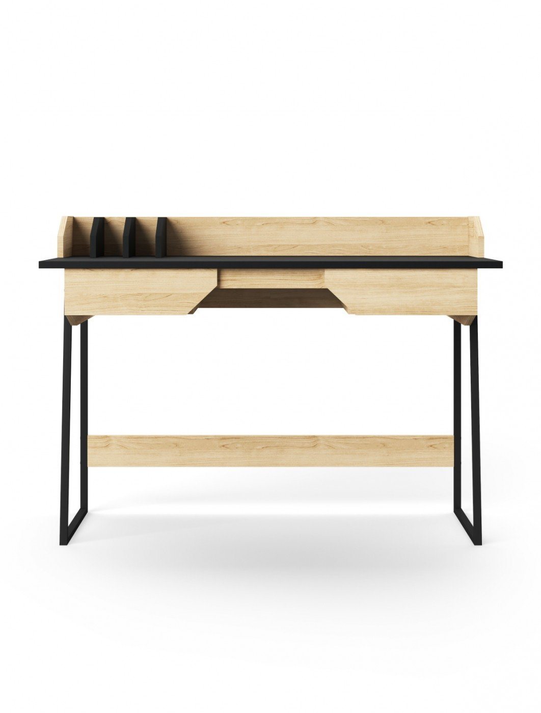 Alphason Salisbury Black and Oak Home Office Desk (AW3100)