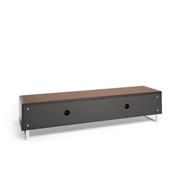 AVF PM160W Panorama Piano Gloss Black and Walnut Large TV Cabinet (406428)