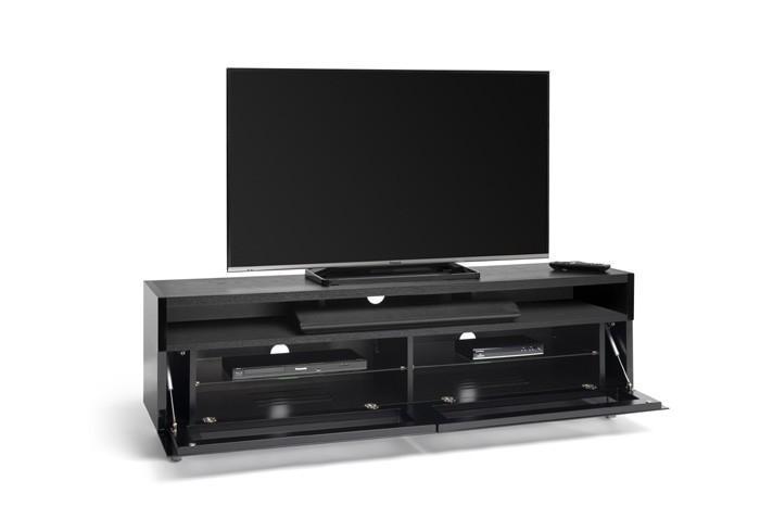 AVF Panorama PM160+ Black Oak and Piano Gloss Black TV Cabinet (PM160WBX)