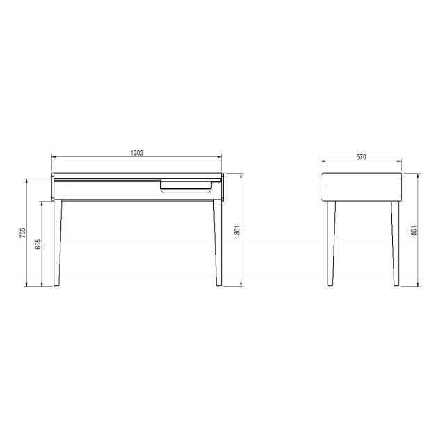 Teknik Giru Oak Office Desk (7700005)