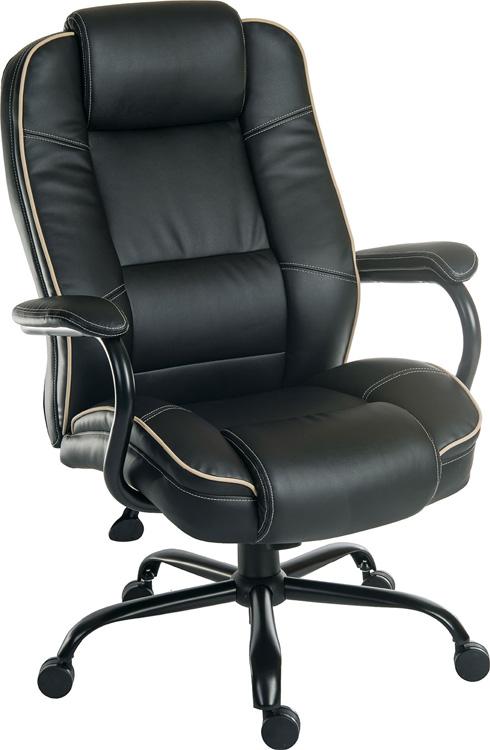 Teknik Goliath Duo Black Leather Heavy Duty Executive Chair (6925)