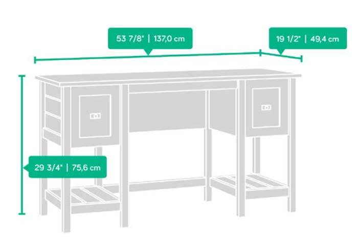 Teknik Shaker Style Soft White Office Desk (5418072)