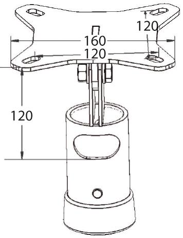 Unicol CP6 Angled Ceiling Plate