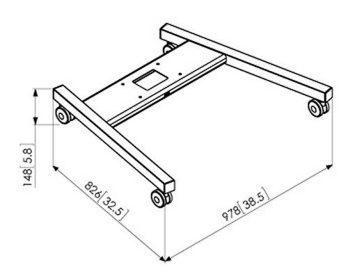 Vogels T1544 Tall Mobile TV Trolley with Tilt for screens up to 65 inch
