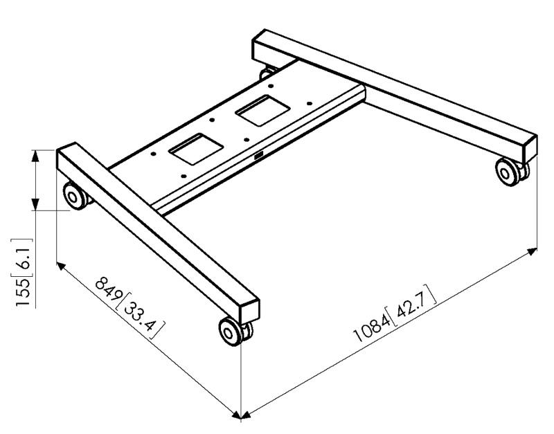 Vogels TD1584 Tall Mobile TV Trolley for Extra Large Screens