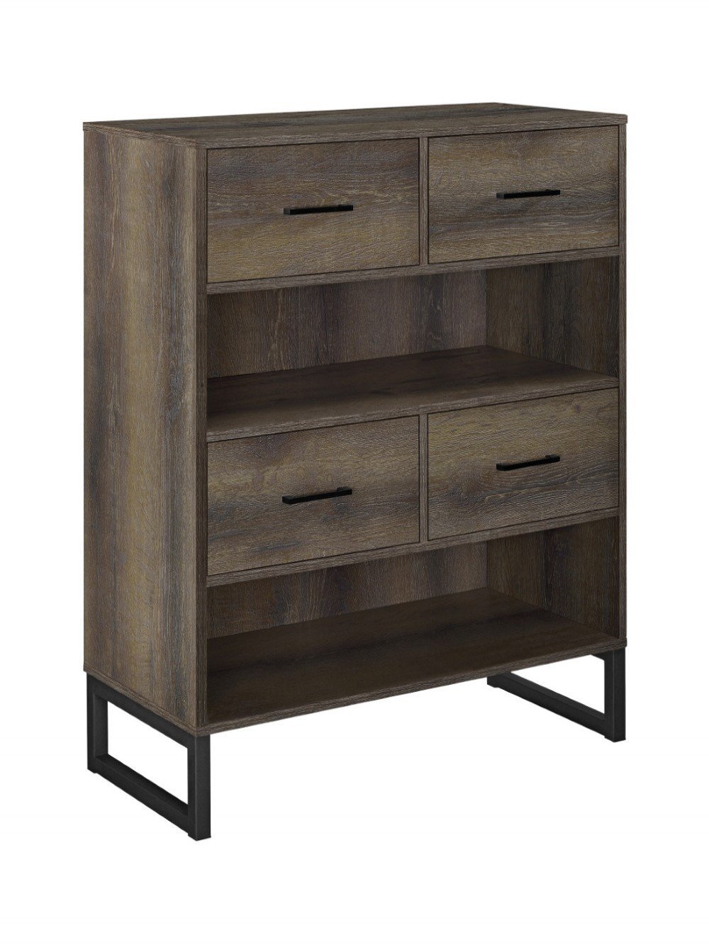 Dorel Home Candon Brown Bookcase with Storage Drawers