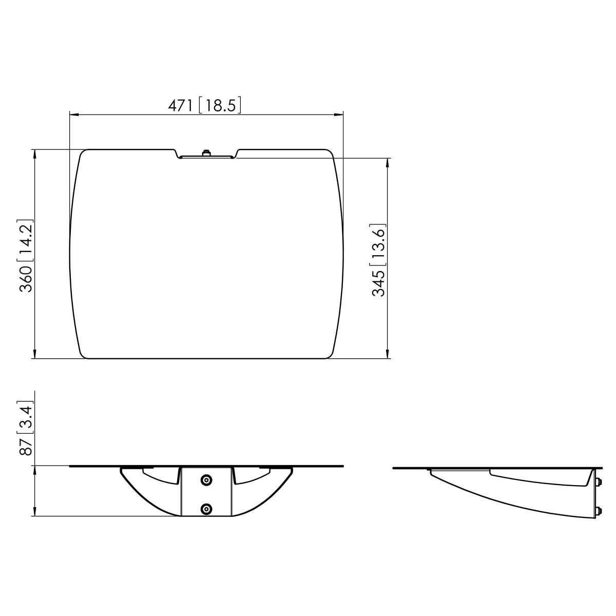 Vogels PUA9507 Black Shelf