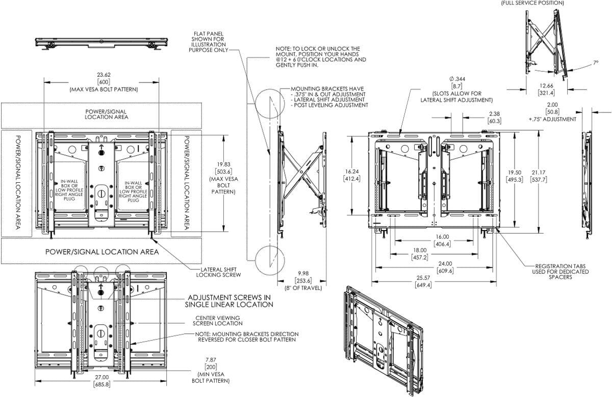 Vogels PFW6880 Slimline Recessed Pop Out TV Bracket for TVs up to 65 inch