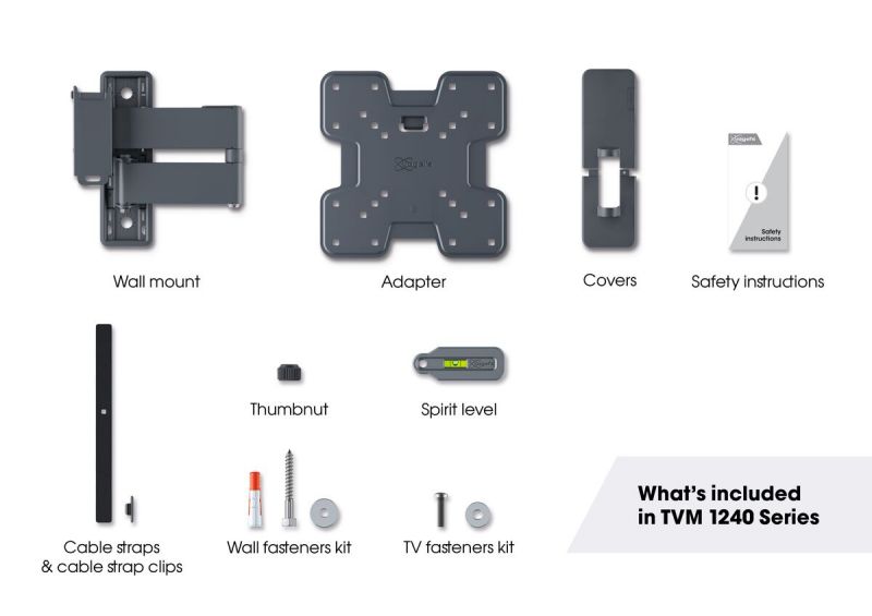 Vogels TVM 1245 TV (19-43") Double Arm Black TV Wall Bracket