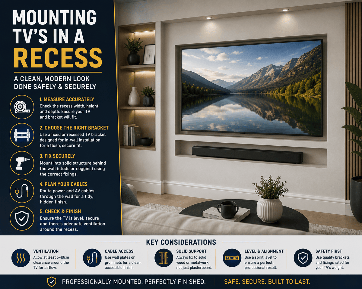 Mounting TV’s in a Recess