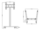 Multibrackets M Display Trolley 180 in Silver