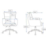 Harbour Office Chair Grey Corduroy