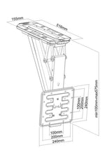 Multibrackets Motorised TV Ceiling Mount for screens up to 55 inch