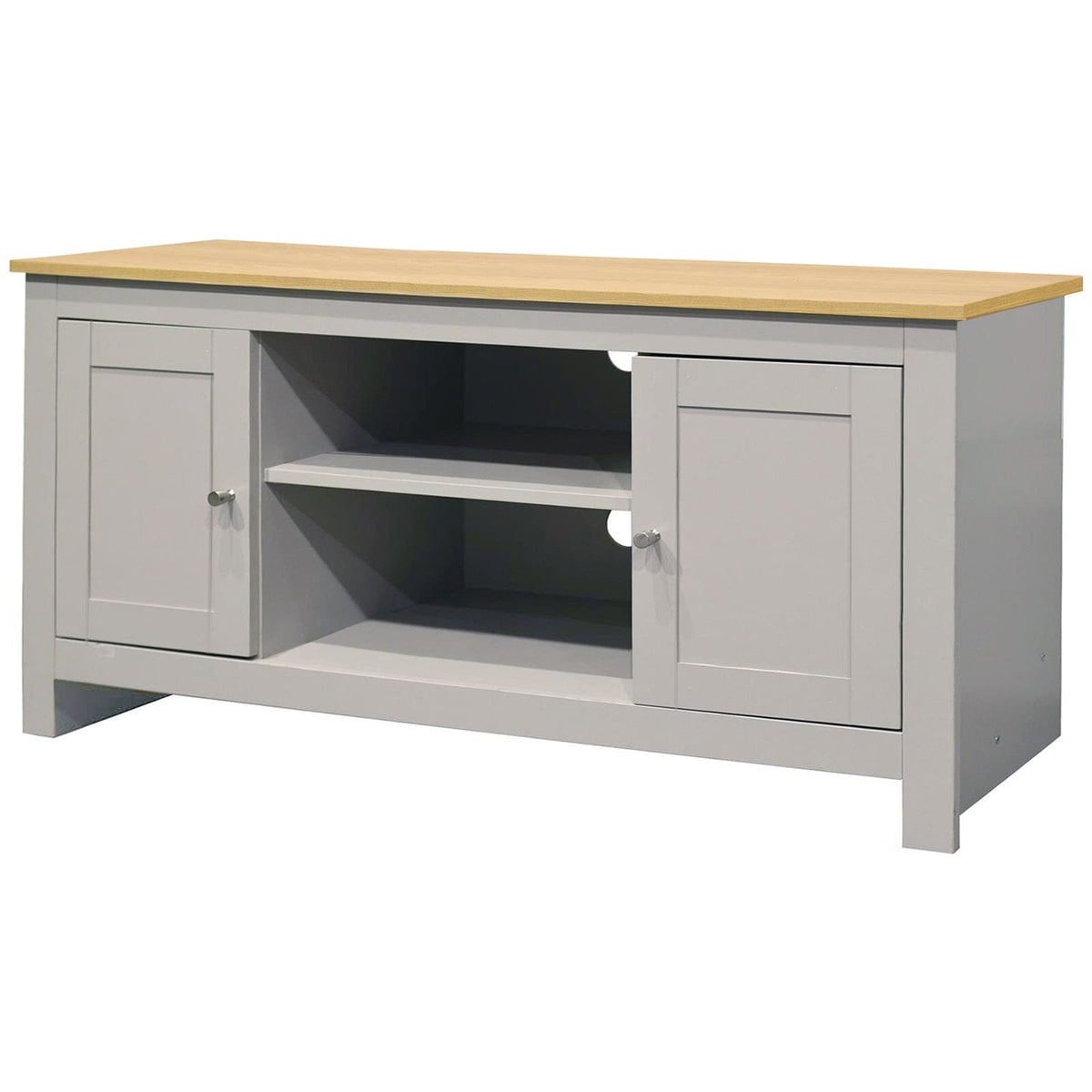 LOFT24 Emerald 2 Door TV Stand in Grey and Oak