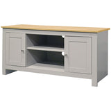 LOFT24 Emerald 2 Door TV Stand in Grey and Oak