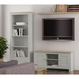 LOFT24 Emerald 2 Door TV Stand in Grey and Oak