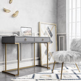CosmoLiving Camila Writing Desk Graphite Grey