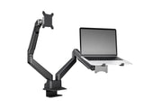 Multibrackets M VESA Gas Lift Arm Dual Arm w. Laptop Holder Black