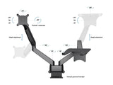 Multibrackets M VESA Gas Lift Arm Dual Arm w. Laptop Holder Black