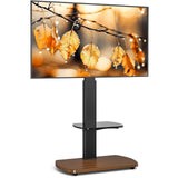 TTAP FS1-WAL Walnut & Black TV Stand with Height Adjustable Swivel Bracket for up to 55" TVs
