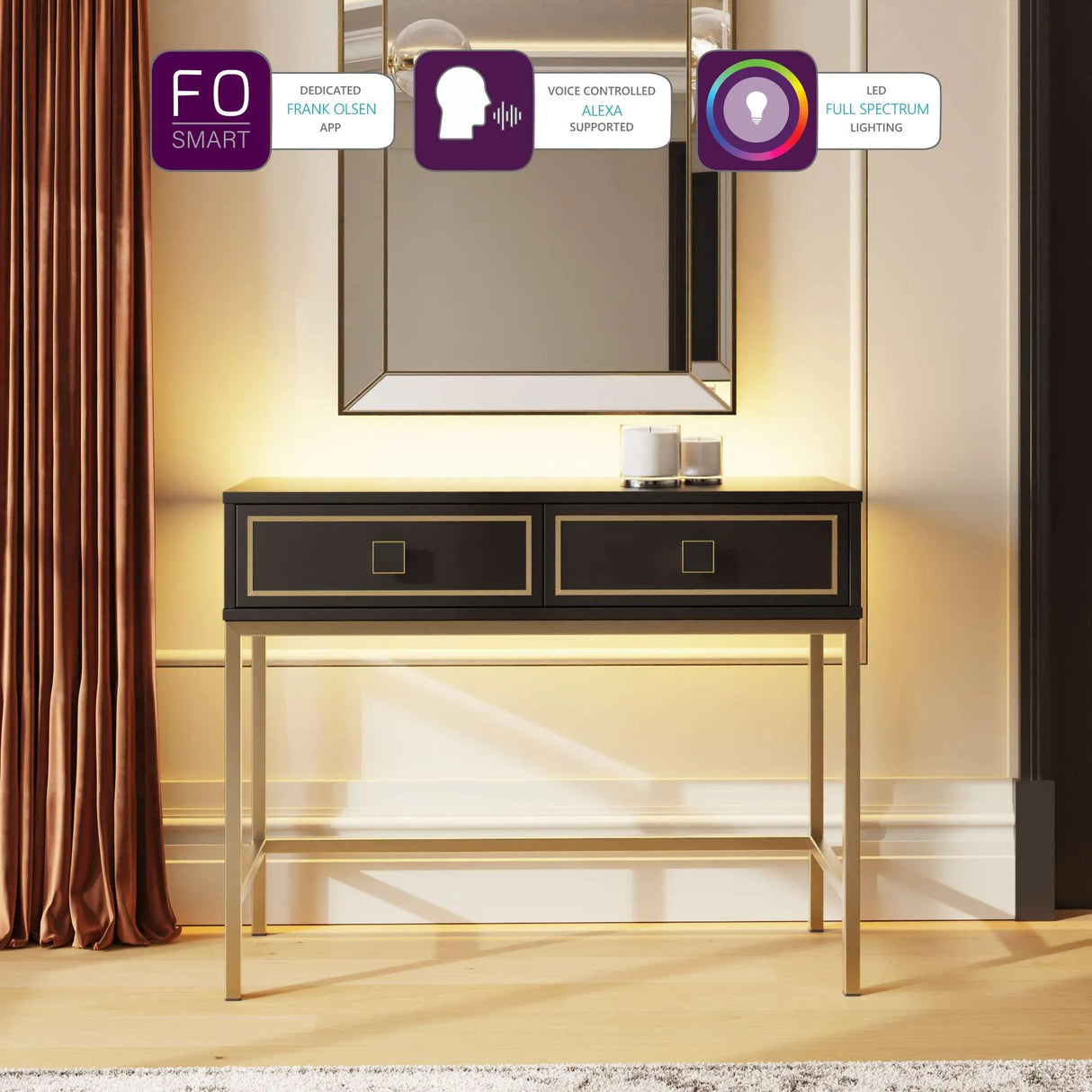 Frank Olsen Mia Black Console Table