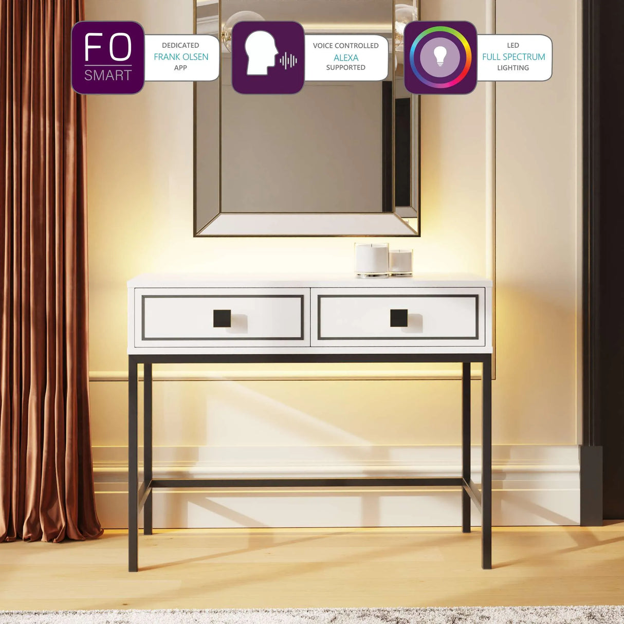 Frank Olsen Mia White Console Table