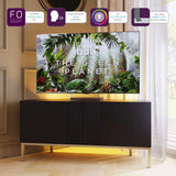 Frank Olsen Iona Black Corner TV Cabinet with Mood Lighting for TV's up to 50"