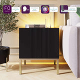 Frank Olsen Iona Black Lamp Table with Mood Lighting