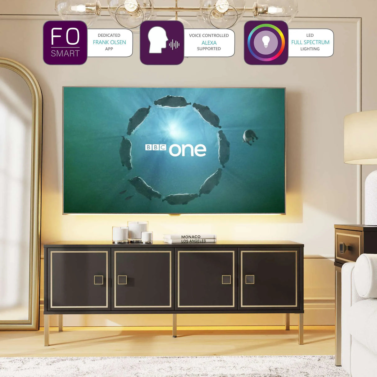 Frank Olsen Mia Large Black TV Stand