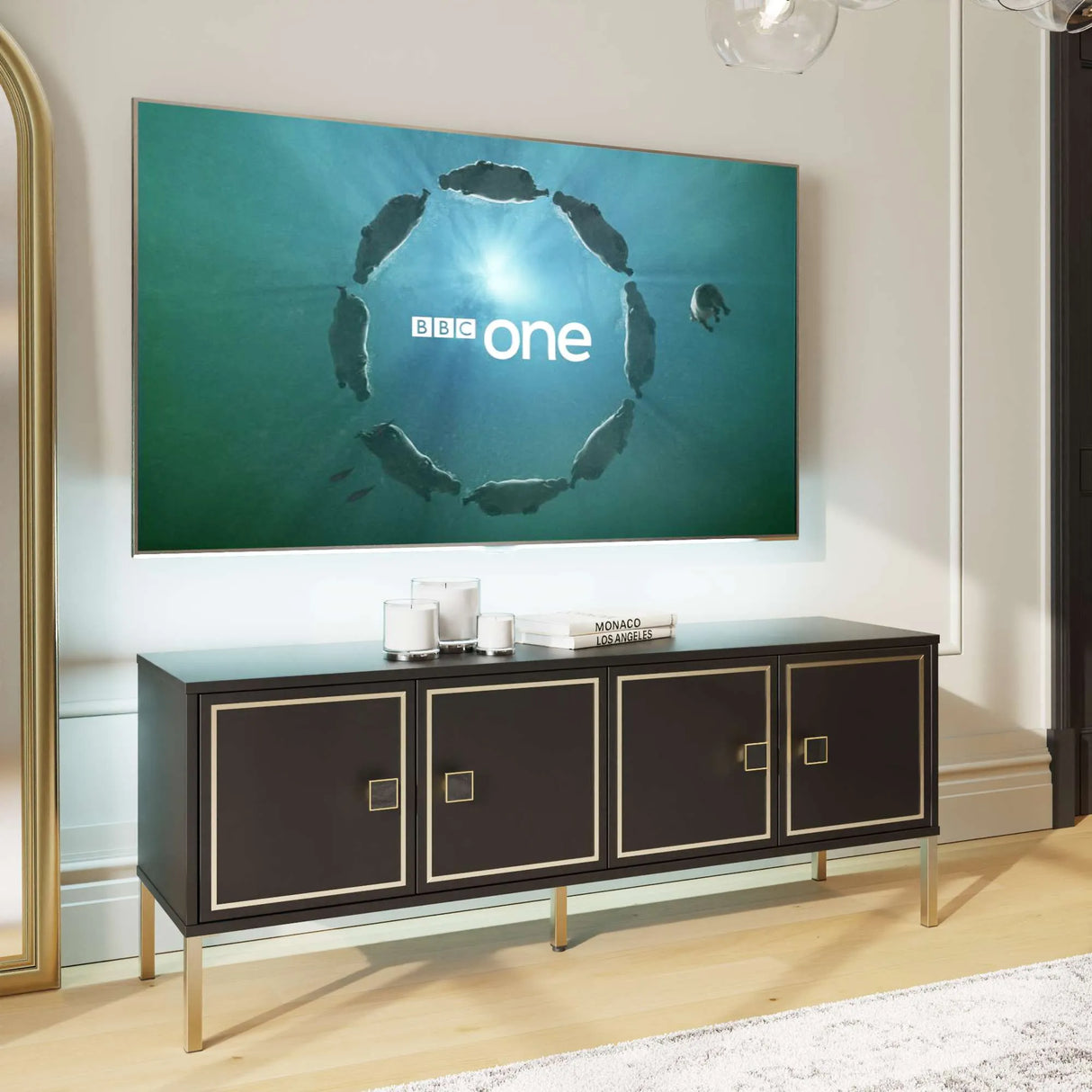 Frank Olsen Mia Large Black TV Stand