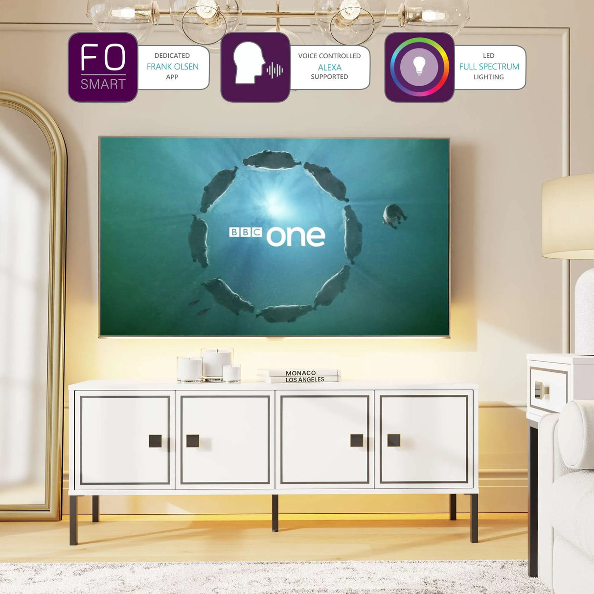 Frank Olsen Mia Large White TV Stand