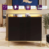 Frank Olsen Iona Black Tall Sideboard with Mood Lighting