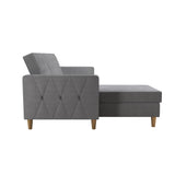 CosmoLiving Liberty Sectional Sofa Bed with Storage Light Grey