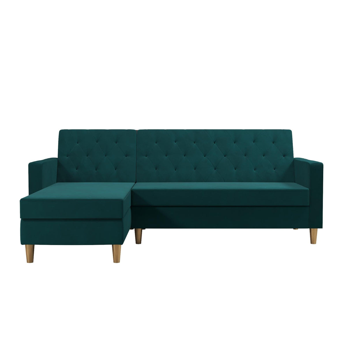 CosmoLiving Liberty Sectional Sofa Bed with Storage Green