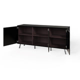 Frank Olsen Elevate Black Sideboard with Mood Lighting