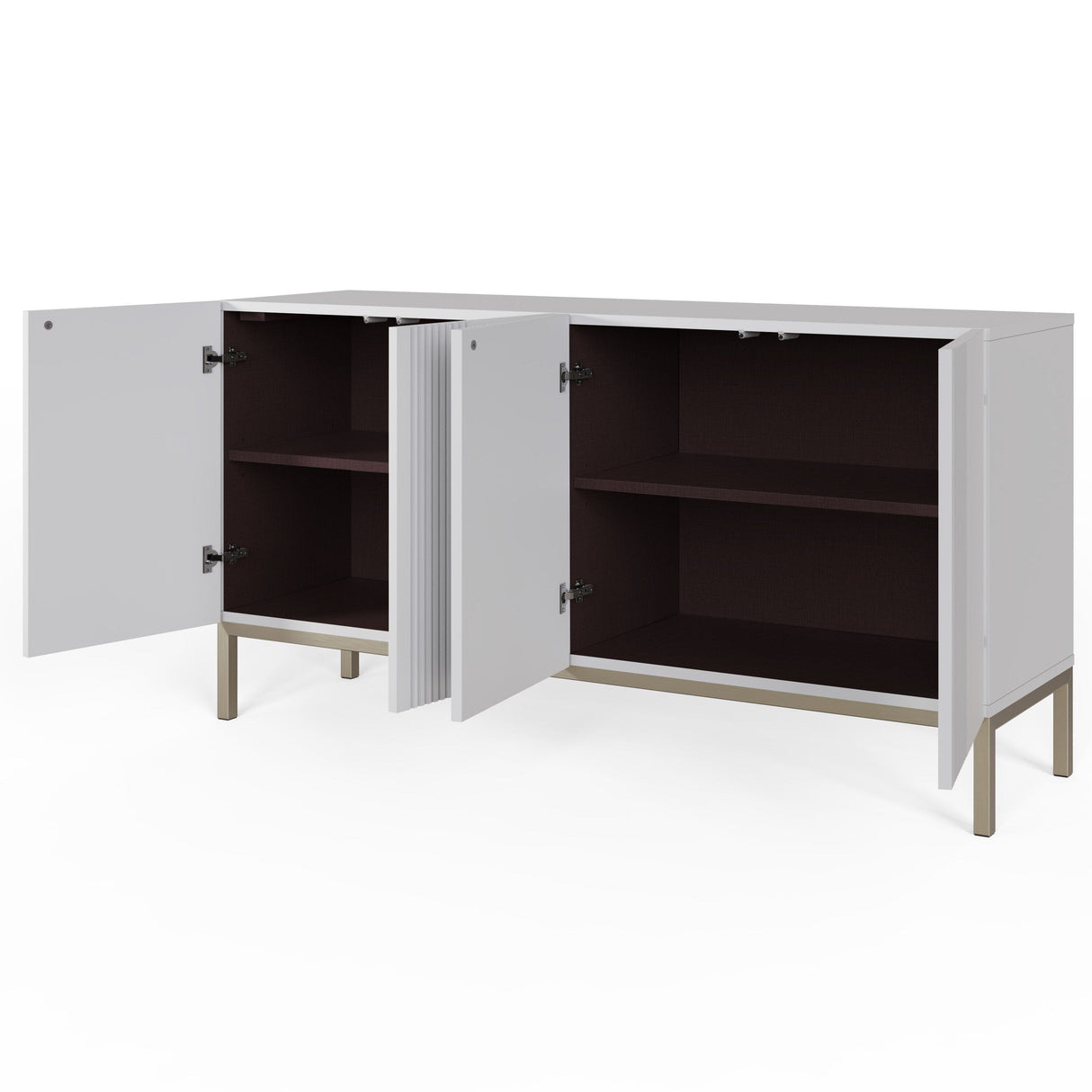Frank Olsen Iona White Sideboard with Mood Lighting & Wireless Phone Charging