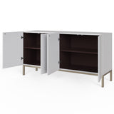 Frank Olsen Iona White Sideboard with Mood Lighting & Wireless Phone Charging