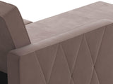 CosmoLiving Liberty Sectional Sofa Bed with Storage Medium Blush Pink