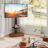 TTAP FS1-WAL Walnut & Black TV Stand with Height Adjustable Swivel Bracket for up to 55" TVs