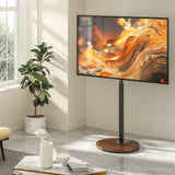TTAP FSC-WAL TV Stand with Bracket for up to 65" TVs - Walnut and Black