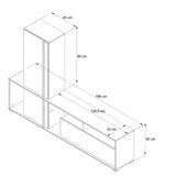 CHANIA Entertainment center in Artisan Oak