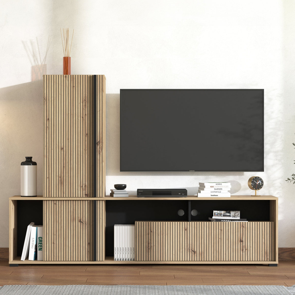 CHANIA Entertainment center in Artisan Oak