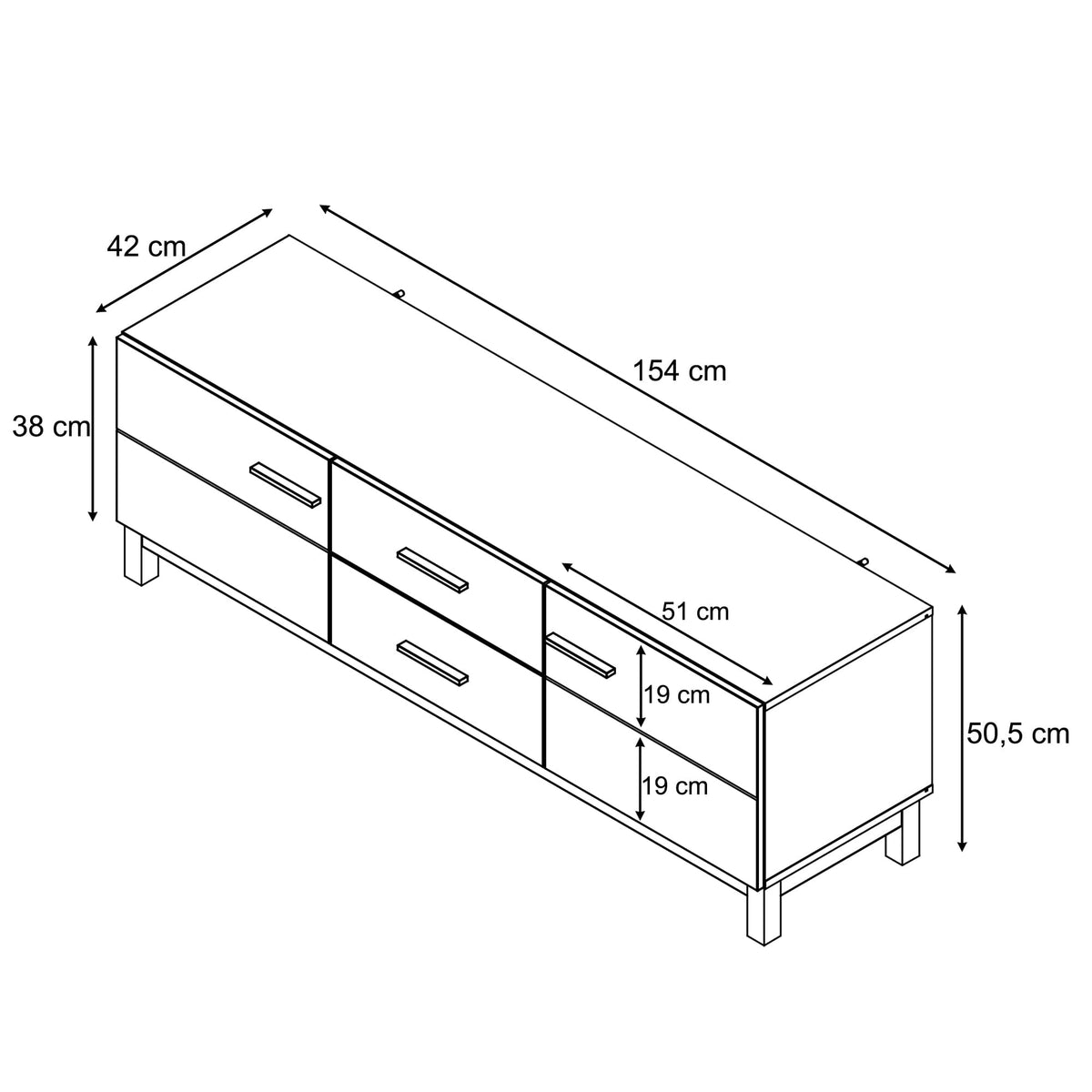 ESSEX TV Stand/Lowboard in Cashmere