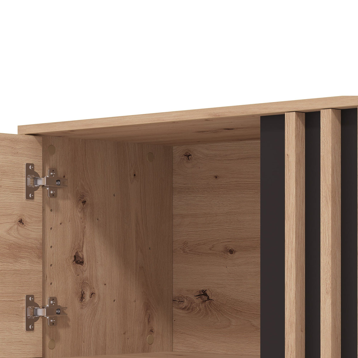 LAVAL TV shelf 131 in Artisan Oak and Black