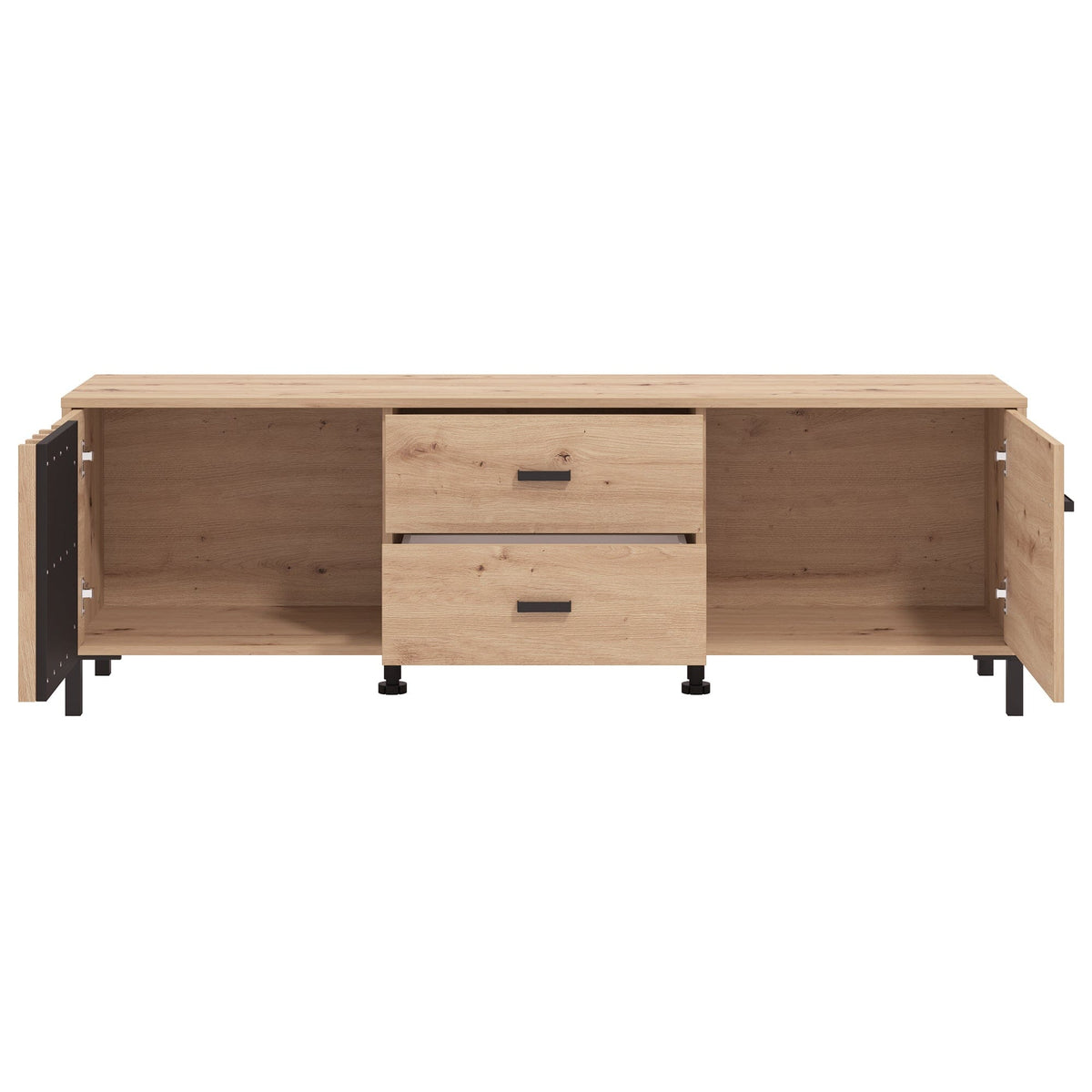 LAVAL TV shelf 157 in Artisan Oak and Black