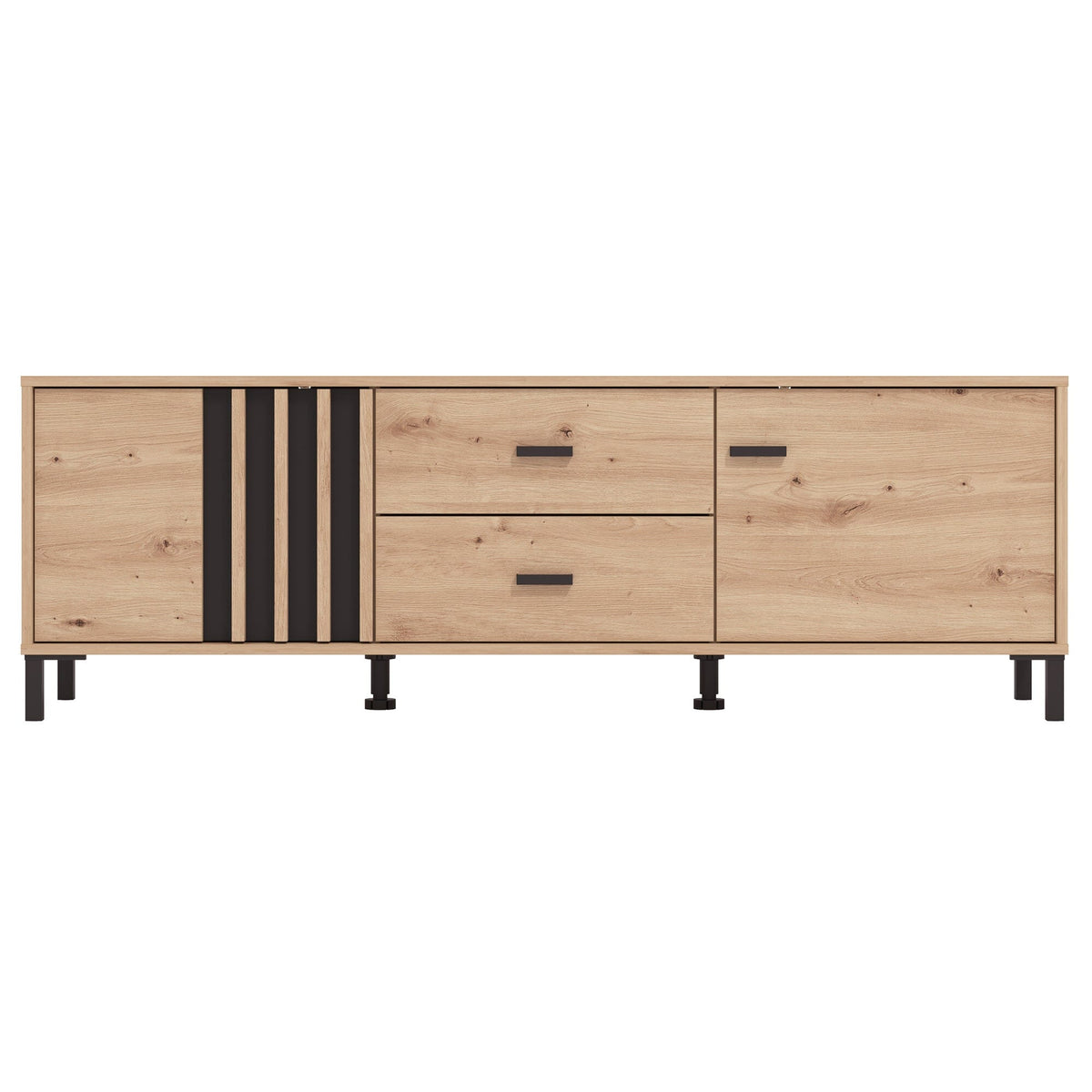 LAVAL TV shelf 157 in Artisan Oak and Black