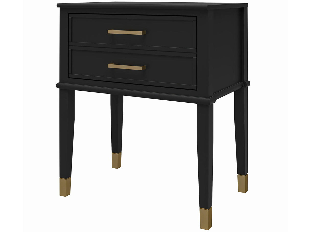 CosmoLiving Westerleigh End Table Black/Gold