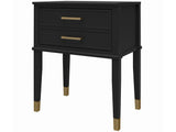 CosmoLiving Westerleigh End Table Black/Gold
