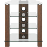 TTAP Vision 4 Shelf Hi-Fi Stand in Walnut with Clear Glass